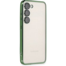 AK-SA-STR Newface Samsung Galaxy S24 Kılıf Razer Lensli Silikon - Yeşil