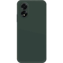 AK-SA-STR Newface Oppo A38 Kılıf First Silikon - Koyu Yeşil