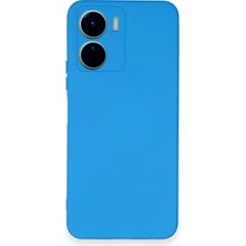 AK-SA-STR Newface Vivo Y16 Kılıf Nano Içi Kadife Silikon - Mavi