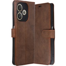 AK-SA-STR Newface Oppo A5 Pro 4g Trend S Plus Kapaklı Kılıf - Taba