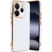 AK-SA-STR Newface Xiaomi Redmi Note 14 4g Kılıf Volet Silikon - Beyaz