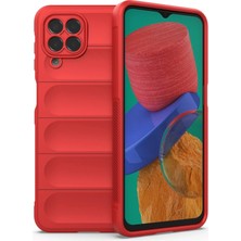 AK-SA-STR Newface Samsung Galaxy M33 Kılıf Optimum Silikon - Kırmızı