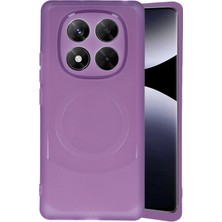 AK-SA-STR Newface Xiaomi Redmi Note 14 Pro 4g Kılıf Maya Karbon Kapak - Mürdüm