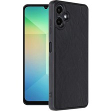 AK-SA-STR Newface Samsung Galaxy A06 Kılıf Aras Deri Kapak - Siyah