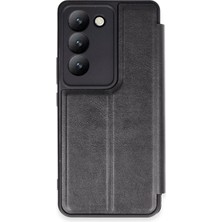 AK-SA-STR Newface Vivo V30 Lite 4g Kılıf Flip Cover - Siyah