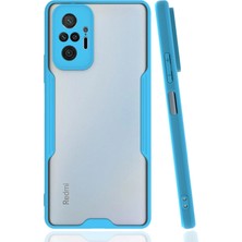 AK-SA-STR Newface Xiaomi Redmi Note 10 Pro Kılıf Platin Silikon - Mavi