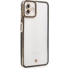 AK-SA-STR Newface Samsung Galaxy A04 Kılıf Liva Lens Silikon - Siyah