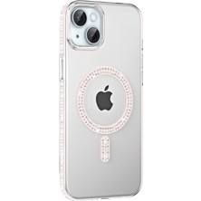 AK-SA-STR Joko Apple Iphone 14 Move Taşlı Magsafe Kapak - Gümüş