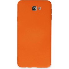 Newface Samsung Galaxy J7 Prime Kılıf Nano Içi Kadife Silikon - Turuncu