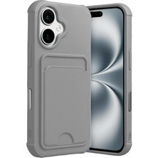 AK-SA-STR Newface Apple Iphone 17 Kelvin Kartvizitli Silikon - Gri