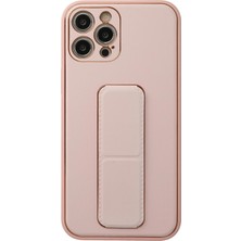 AK-SA-STR Newface Iphone 12 Pro Kılıf Coco Deri Standlı Kapak - Pembe