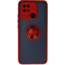 Newface Xiaomi Poco C40 Kılıf Montreal Yüzüklü Silikon Kapak - Kırmızı