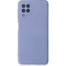 AK-SA-STR Newface Samsung Galaxy A22 Kılıf Nano Içi Kadife Silikon - Lila