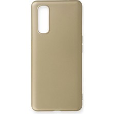 AK-SA-STR Newface Oppo Find X2 Kılıf First Silikon - Gold