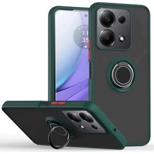 AK-SA-STR Newface Xiaomi Redmi Note 13 Pro 4g Montreal Yüzüklü Silikon Kapak - Yeşil