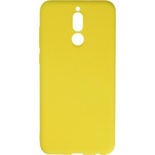 AK-SA-STR Newface Huawei Mate 10 Lite Kılıf Nano Içi Kadife Silikon - Sarı