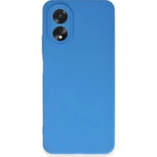AK-SA-STR Newface Oppo A38 Kılıf First Silikon - Mavi