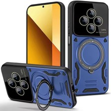 AK-SA-STR Newface Xiaomi Redmi 14C Kılıf Joy Lens Standlı Kapak - Lacivert