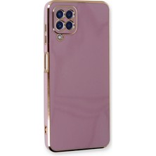 AK-SA-STR Newface Samsung Galaxy A22 Kılıf Volet Silikon - Mor