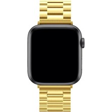 AK-SA-STR Newface Apple Watch 42MM Metal Baklalı Kordon - Gold