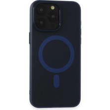 AK-SA-STR Newface Iphone 15 Pro Max Kılıf Lodos Magneticsafe Mat Kapak - Mavi