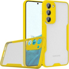 AK-SA-STR Newface Samsung Galaxy S23 Plus Kılıf Platin Silikon - Sarı