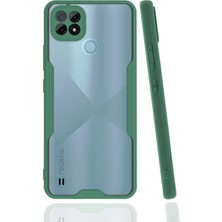 Newface Realme C21 Kılıf Platin Silikon - Yeşil