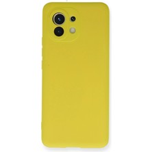 AK-SA-STR Newface Xiaomi Mi 11 Kılıf Nano Içi Kadife Silikon - Sarı