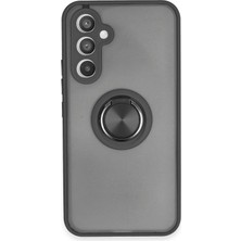AK-SA-STR Newface Samsung Galaxy A54 5g Kılıf Montreal Yüzüklü Silikon Kapak - Siyah