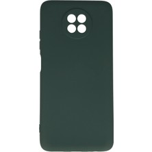 AK-SA-STR Newface Xiaomi Redmi Note 9 5g Kılıf Nano Içi Kadife Silikon - Koyu Yeşil