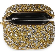 AK-SA-STR Newface Airpods Pro (1.nesil) Mira Taşlı Kılıf - Gold