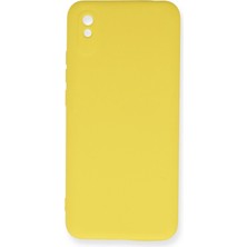 AK-SA-STR Newface Xiaomi Redmi 9A Kılıf Nano Içi Kadife Silikon - Sarı