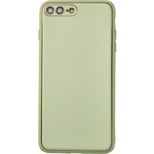 AK-SA-STR Newface Iphone 7 Plus Kılıf Coco Deri Silikon Kapak - Açık Yeşil
