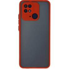 AK-SA-STR Newface Xiaomi Redmi 10C Kılıf Montreal Silikon Kapak - Kırmızı
