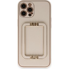 AK-SA-STR Newface Iphone 12 Pro Kılıf Coco Elit Kapak - Gold