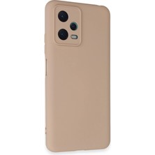 AK-SA-STR Newface Xiaomi Redmi Note 12 5g Kılıf Nano Içi Kadife Silikon - Pudra