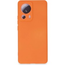 AK-SA-STR Newface Xiaomi Mi 13 Lite Kılıf Nano Içi Kadife Silikon - Turuncu