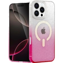 AK-SA-STR Newface Apple Iphone 16 Pro Pummel Shiny Magsafe Kapak - Pembe