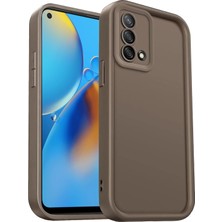 AK-SA-STR Newface Oppo A74 4g Kılıf Viera Silikon - Kahverengi