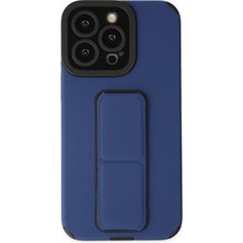AK-SA-STR Newface Iphone 13 Pro Kılıf Mega Standlı Silikon - Mavi