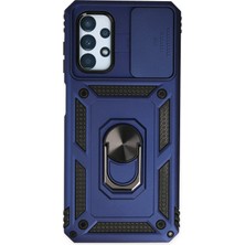 AK-SA-STR Newface Samsung Galaxy A33 5g Kılıf Pars Lens Yüzüklü Silikon - Lacivert