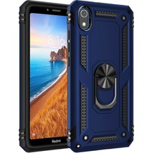 Newface Xiaomi Redmi 7A Kılıf Sofya Yüzüklü Silikon Kapak - Lacivert