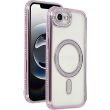 AK-SA-STR Newface Apple Iphone 16E Joke Simli Magneticsafe Kılıf - Pembe