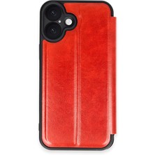 AK-SA-STR Newface Iphone 16 Kılıf Flip Cover - Kırmızı