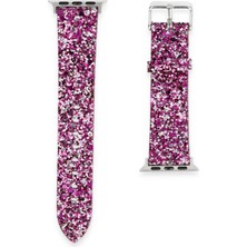 AK-SA-STR Newface Apple Watch 42MM Starry Taşlı Kordon - Derin Mor