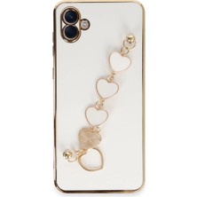 AK-SA-STR Newface Samsung Galaxy A04E Kılıf Esila Silikon - Beyaz