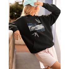 Sevbano Özel Tasarım Billie Eilish Baskılı Unisex Oversize Şarkıcı Hoodie