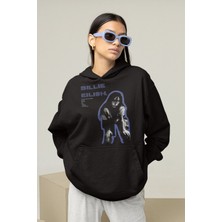 Sevbano Billie Eilish Tasarım Baskılı Unisex Oversize Şarkıcı Hoodie