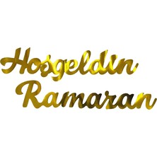 Muka Ramazan Kaligrafi Yazı Seti -Hoşgeldin Ramazan- Kağıt Dekor 1 Adet