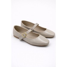 ModaFrato SH-950 Tokalı Babet Günlük Kadın Ayakkabı Mary Jane Ev Babeti